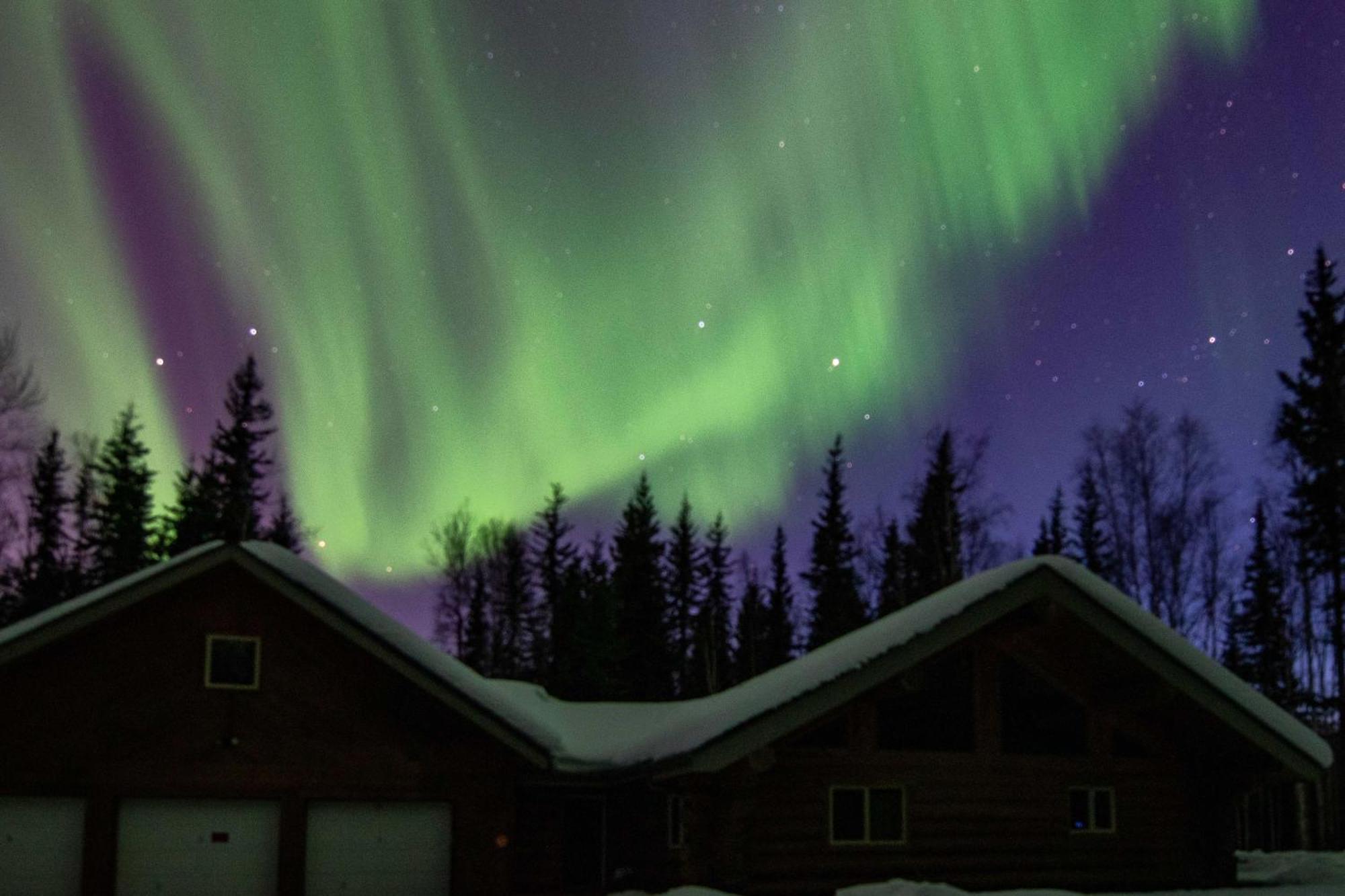 Riverside Log Cabin On-Site Aurora Viewing! North Pole Eksteriør billede